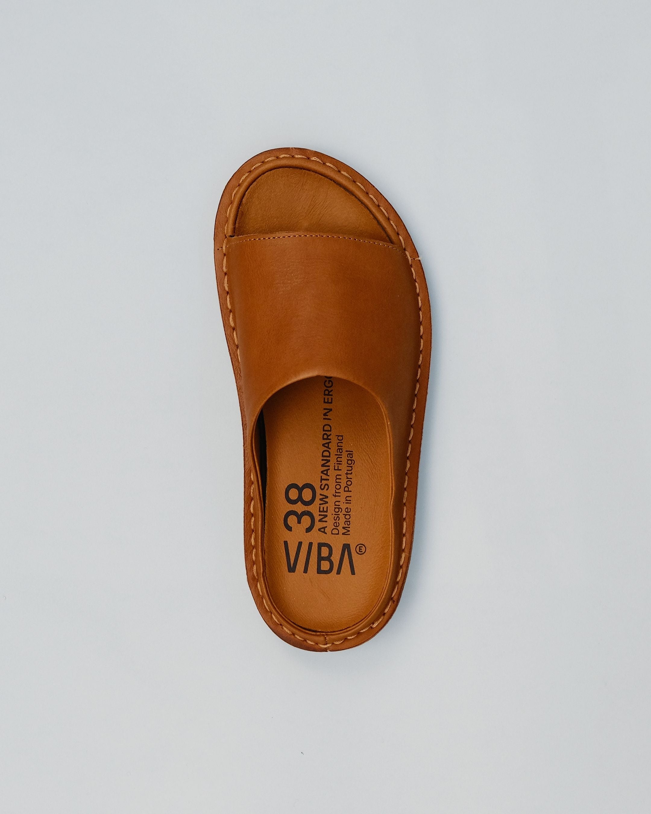 SAINT TROPEZ Leather Cognac Brown