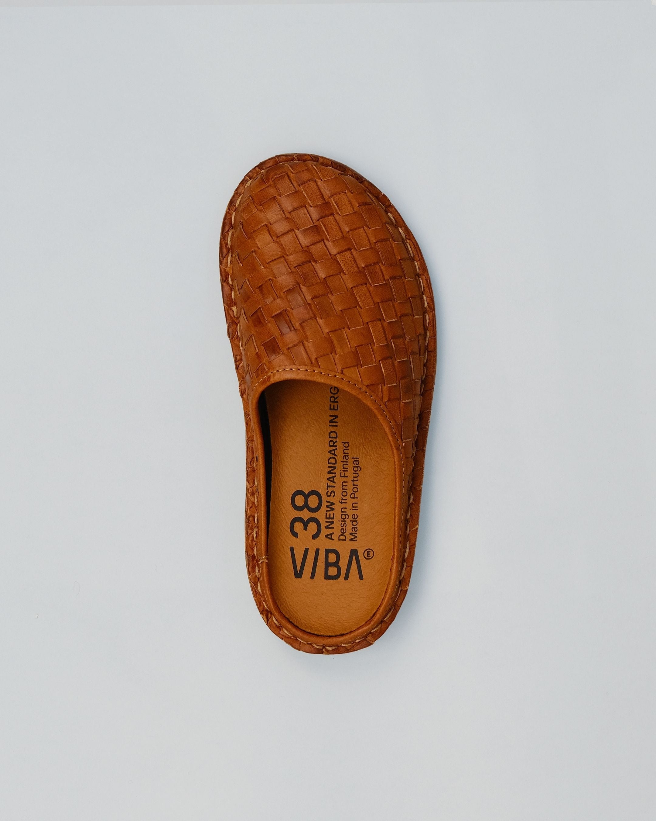 ROMA Woven Leather Cognac Brown