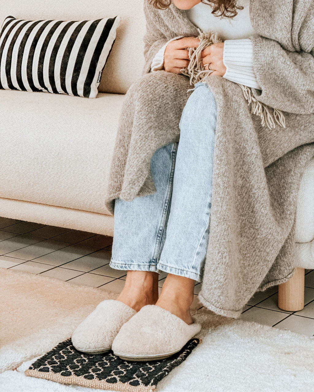 ROMA Shearling Natural White