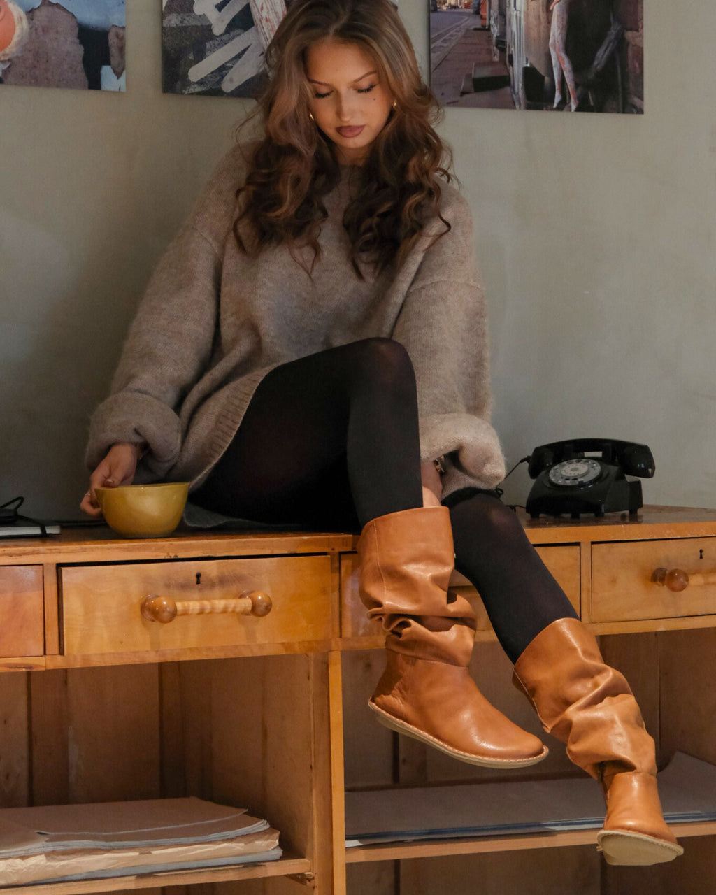 WOODSTOCK Leather Cognac Brown