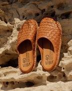 ROMA Woven Leather Cognac Brown