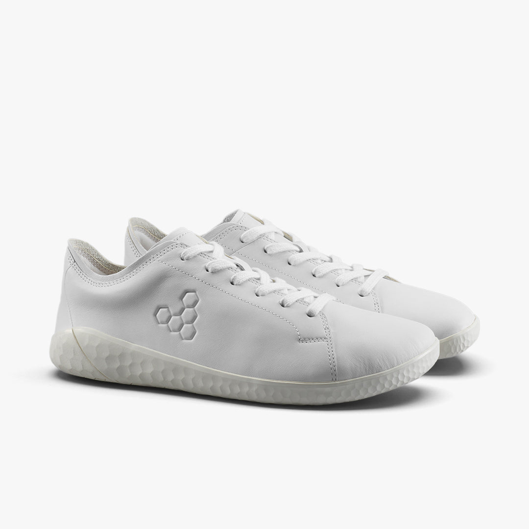 Vivobarefoot Women's Geo Court IV - Bright White Leather