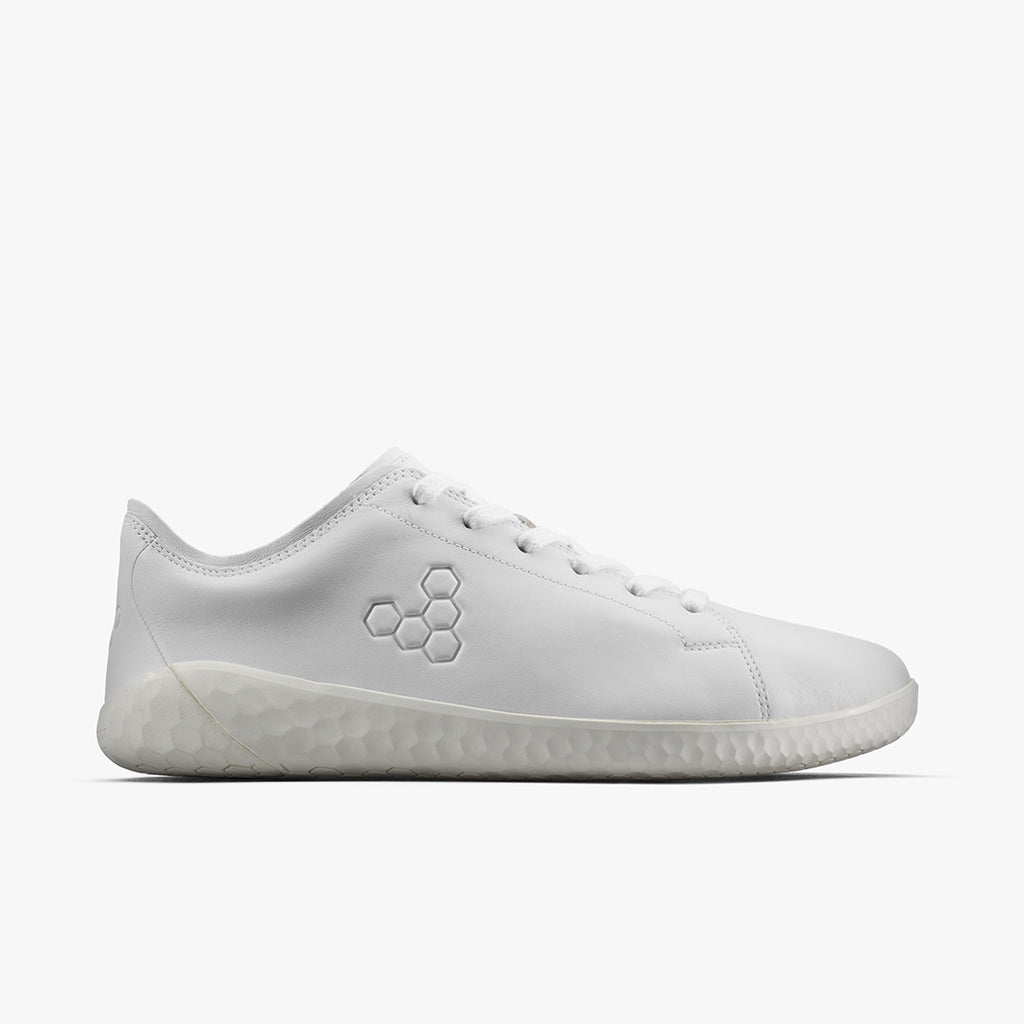 Vivobarefoot Women's Geo Court IV - Bright White Leather