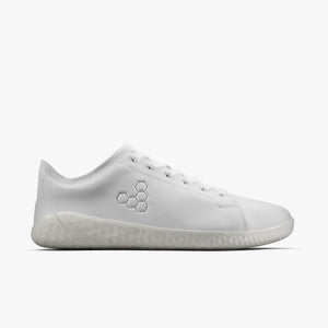 Vivobarefoot Women's Geo Court IV - Bright White Leather