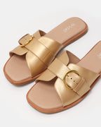 Marbella Buckle Flat Slides