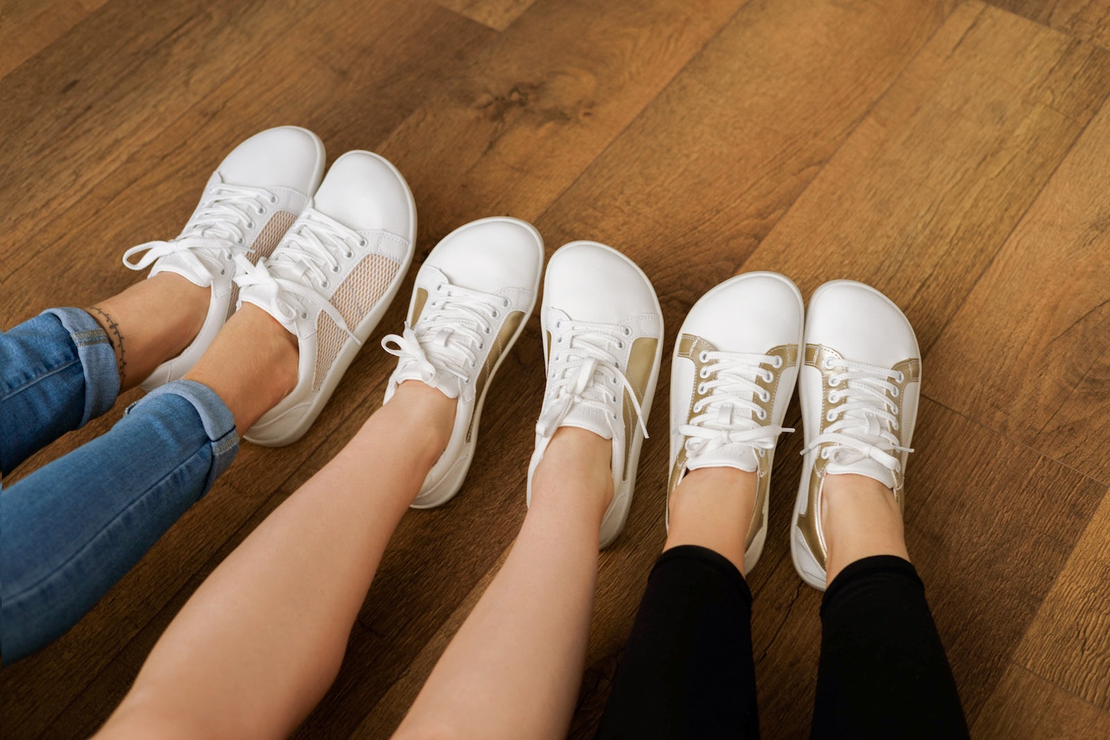 Pura Play barefoot Sneakers Gold Trim