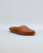 ROMA Woven Leather Cognac Brown