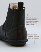 HELSINKI Leather Preto Black Shearling