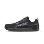 Black Altra Men's Solstice XT3 athletic shoe with gray accents and textured sole.
