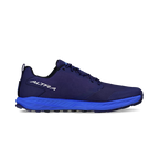 Dark blue Altra Superior 7 men's running shoe with blue sole and branded heel detail.