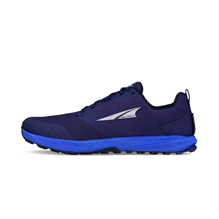 Dark blue Altra Men's Superior 7 athletic shoe with white logo and textured outsole.