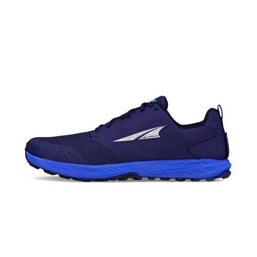 Dark blue Altra Men's Superior 7 athletic shoe with white logo and textured outsole.