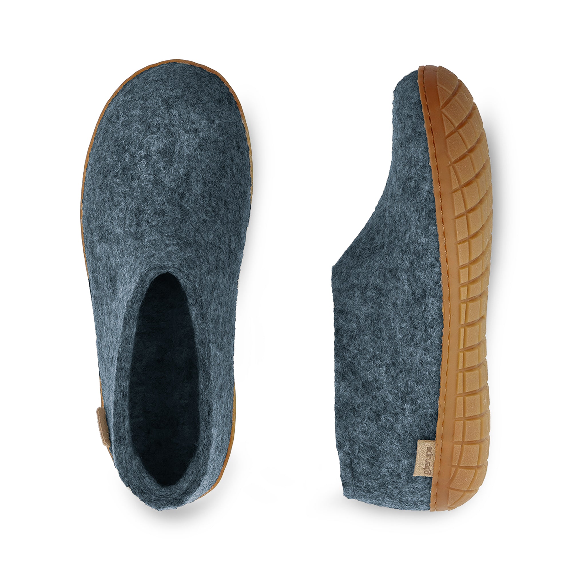 Shoe with natural rubber sole - honey - Denim