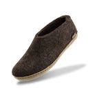 Shoe with leather sole - Chestnut