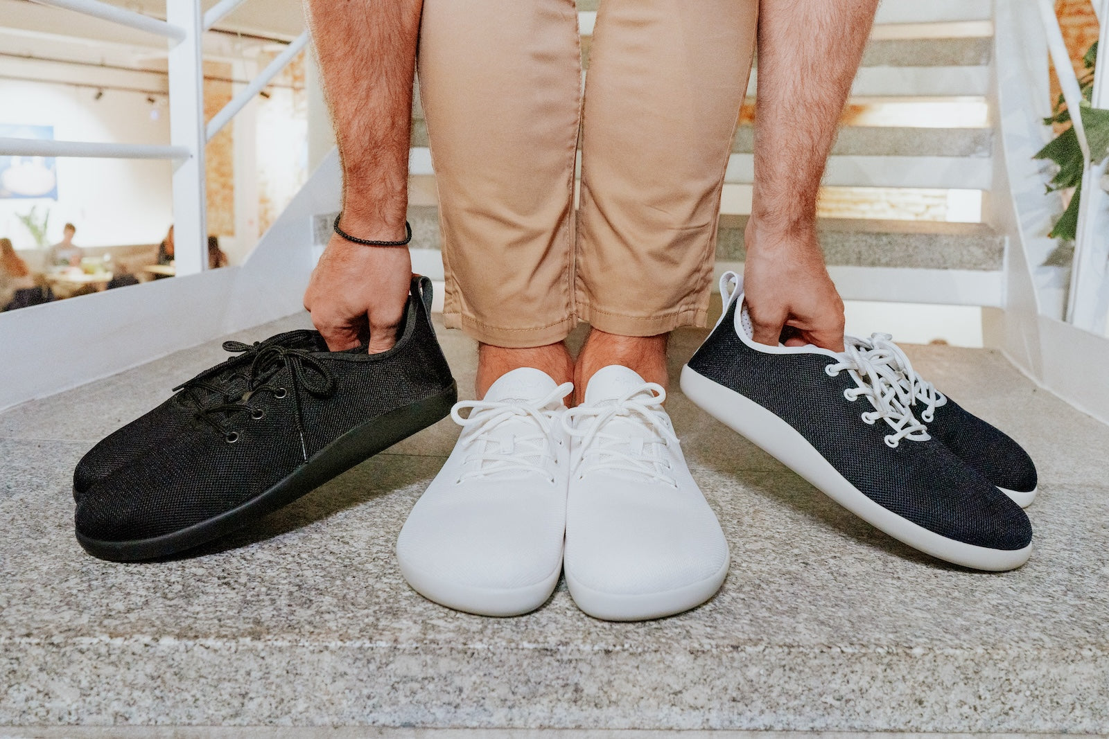Flow white barefoot sneakers