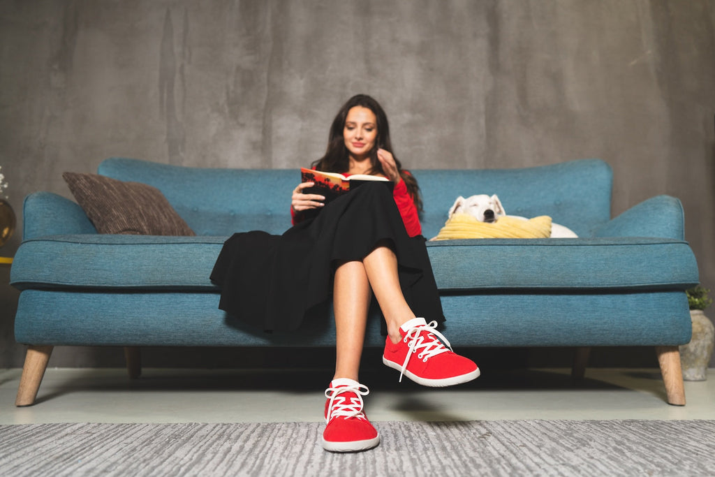 Vida Hemp Comfort red sneakers