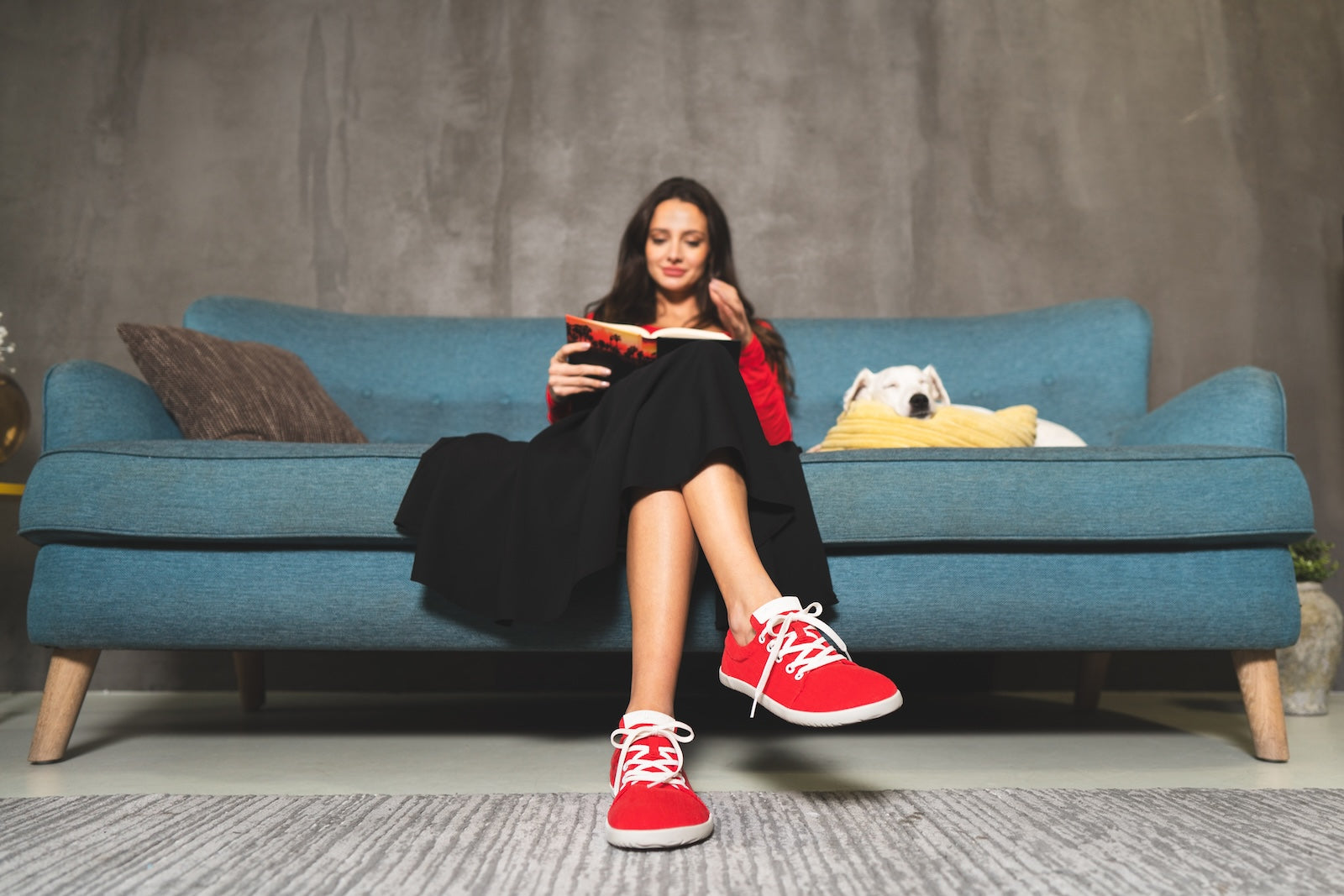 Vida Hemp Comfort red sneakers