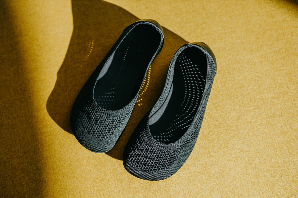 Barefoot Knit Ballet Flats Softy Black