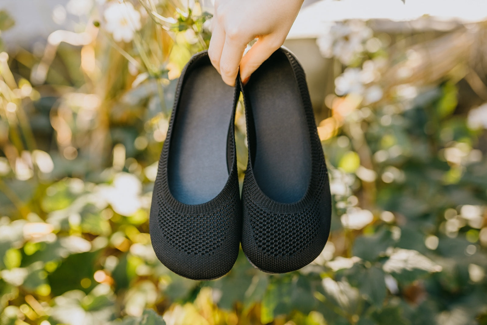 Comfort Knit Ballet Flats Softy Black