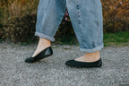 Barefoot Knit Ballet Flats Softy Black