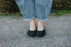 Comfort Knit Ballet Flats Softy Black