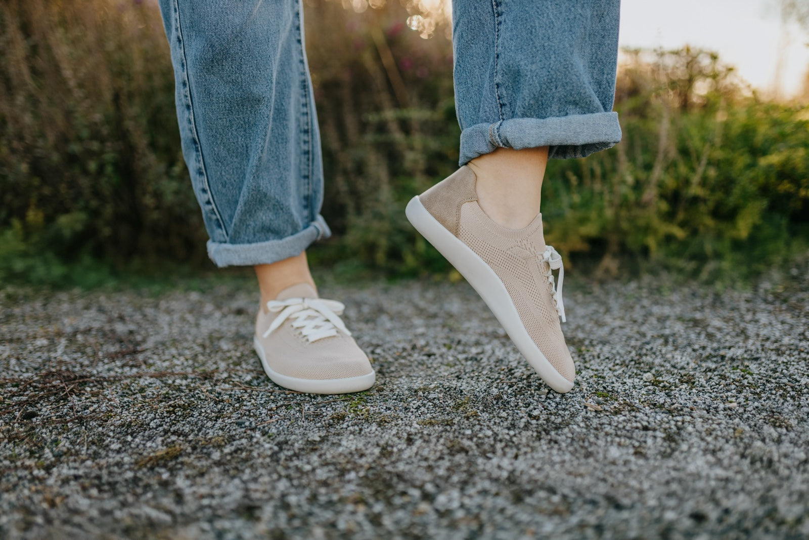 Barefoot Knit Sneakers Softy Beige