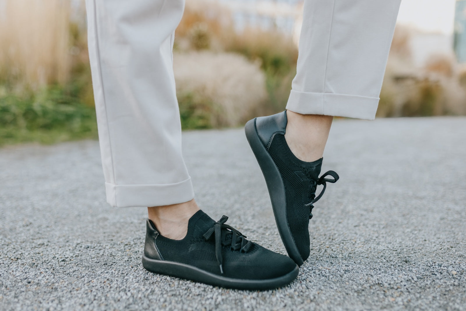 Barefoot Knit Sneakers Softy Black