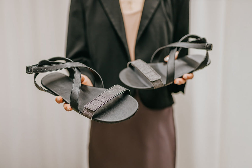 Barefoot Sandals Hava Sparkle – Black