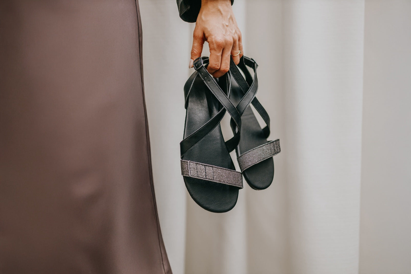 Barefoot Sandals Hava Sparkle – Black