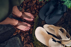 Simple barefoot black sandals