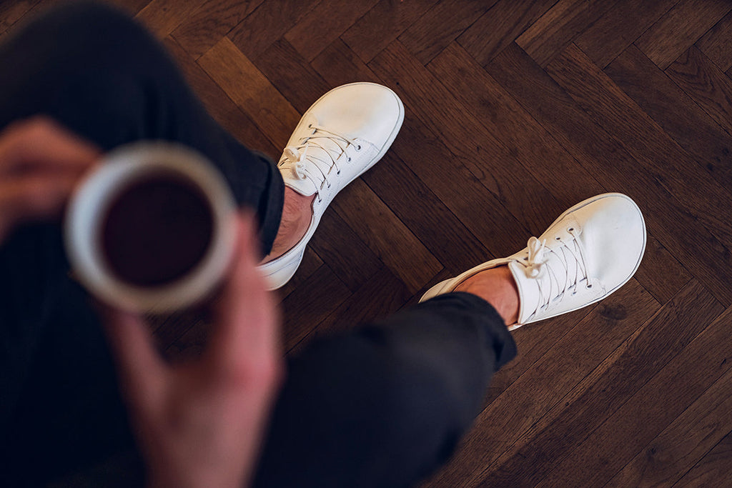 Vida barefoot white sneakers