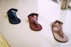 Simple barefoot black sandals