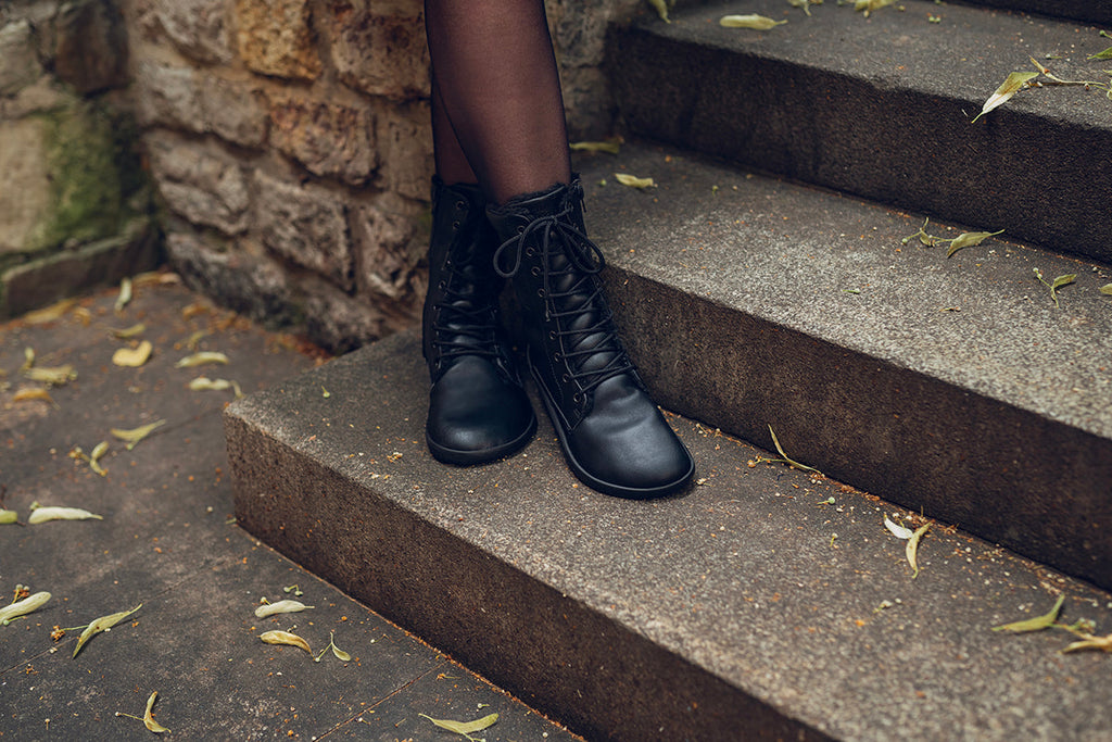Barefoot Jaya Winter Zip-up Boots – All Black