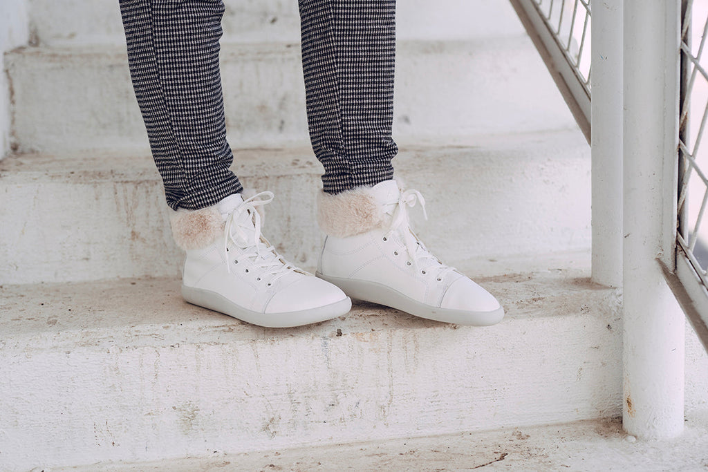 Tara Winter Barefoot Sneakers – White
