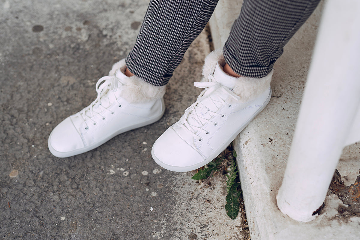 Tara Winter Barefoot Sneakers – White