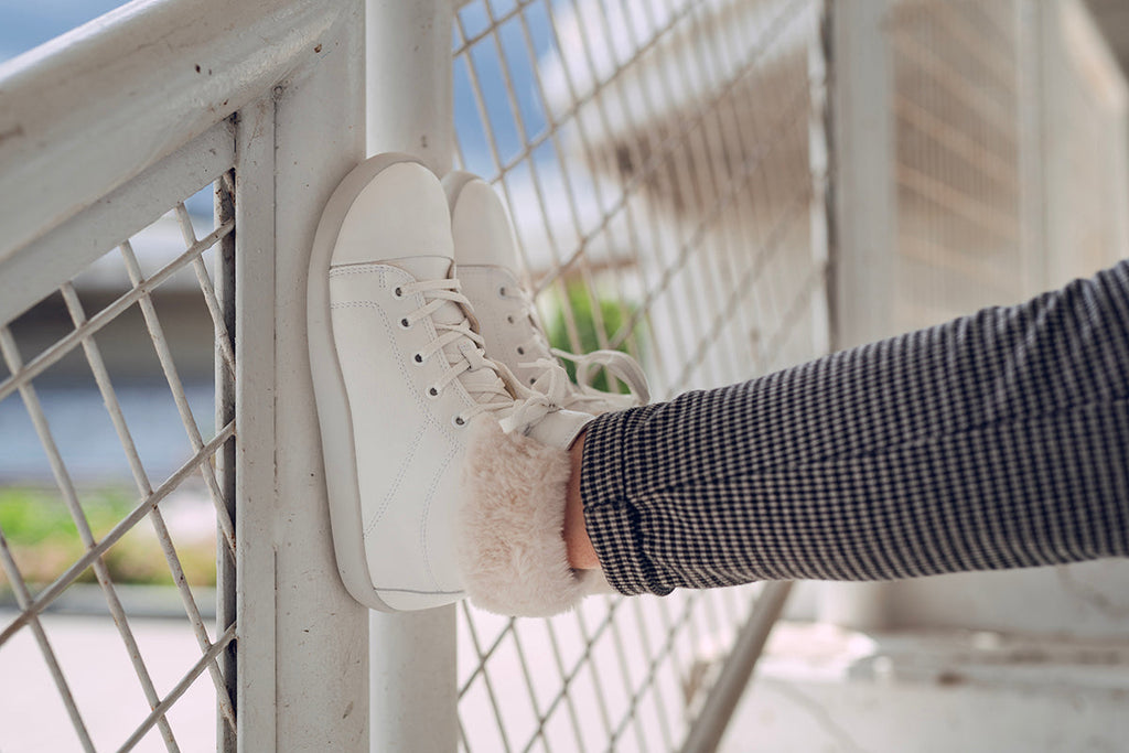 Tara Winter Barefoot Sneakers – White