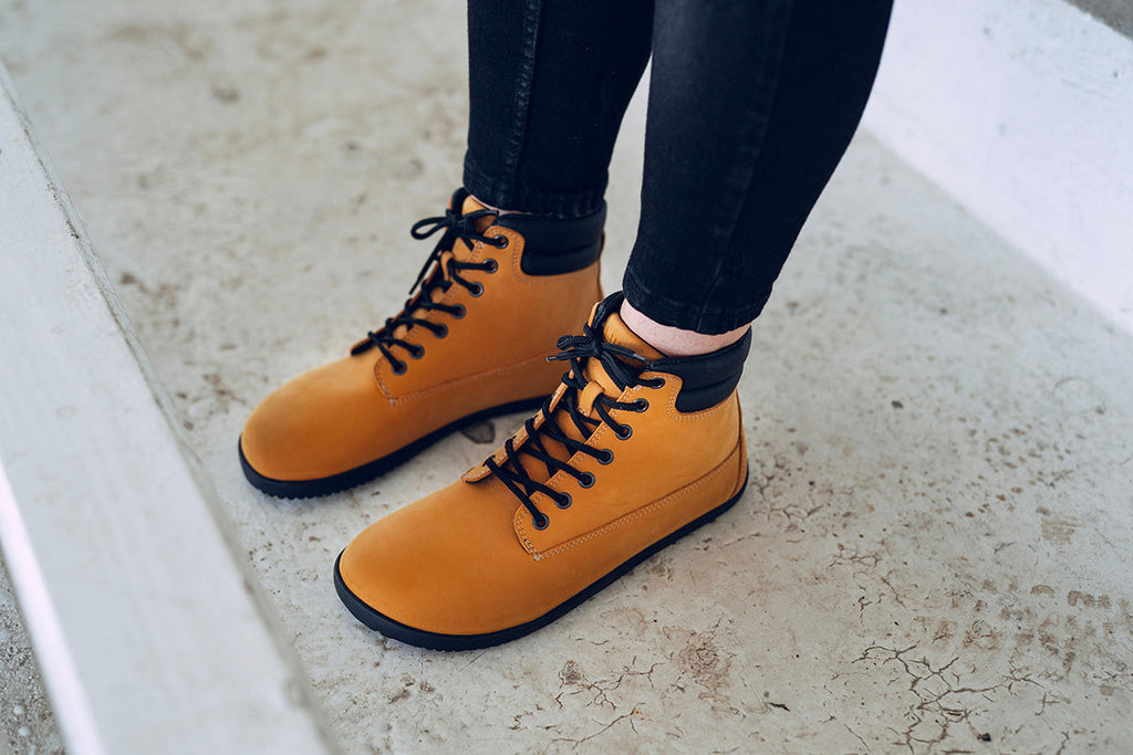 Shuma City Barefoot Boots – Mustard