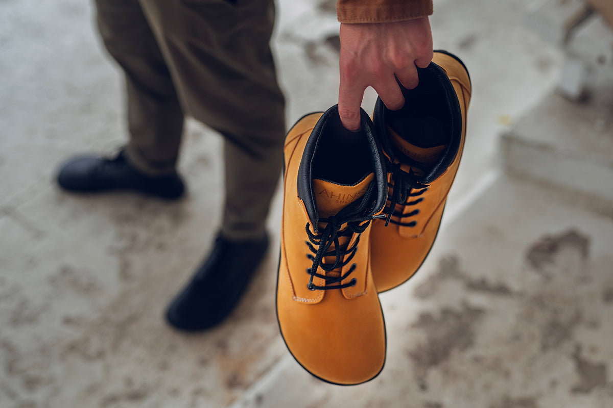 Shuma City Barefoot Boots – Mustard
