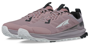 Purple Altra Lone Peak 9 Wide trail running shoes with black accents and white midsoles.