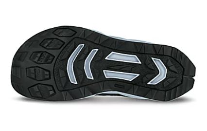 Black and blue Altra Women's Superior 6 trail running shoe with rugged sole and tread pattern.