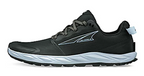 Black and blue Altra Women's Superior 6 athletic shoe with white sole and reflective logo detail.