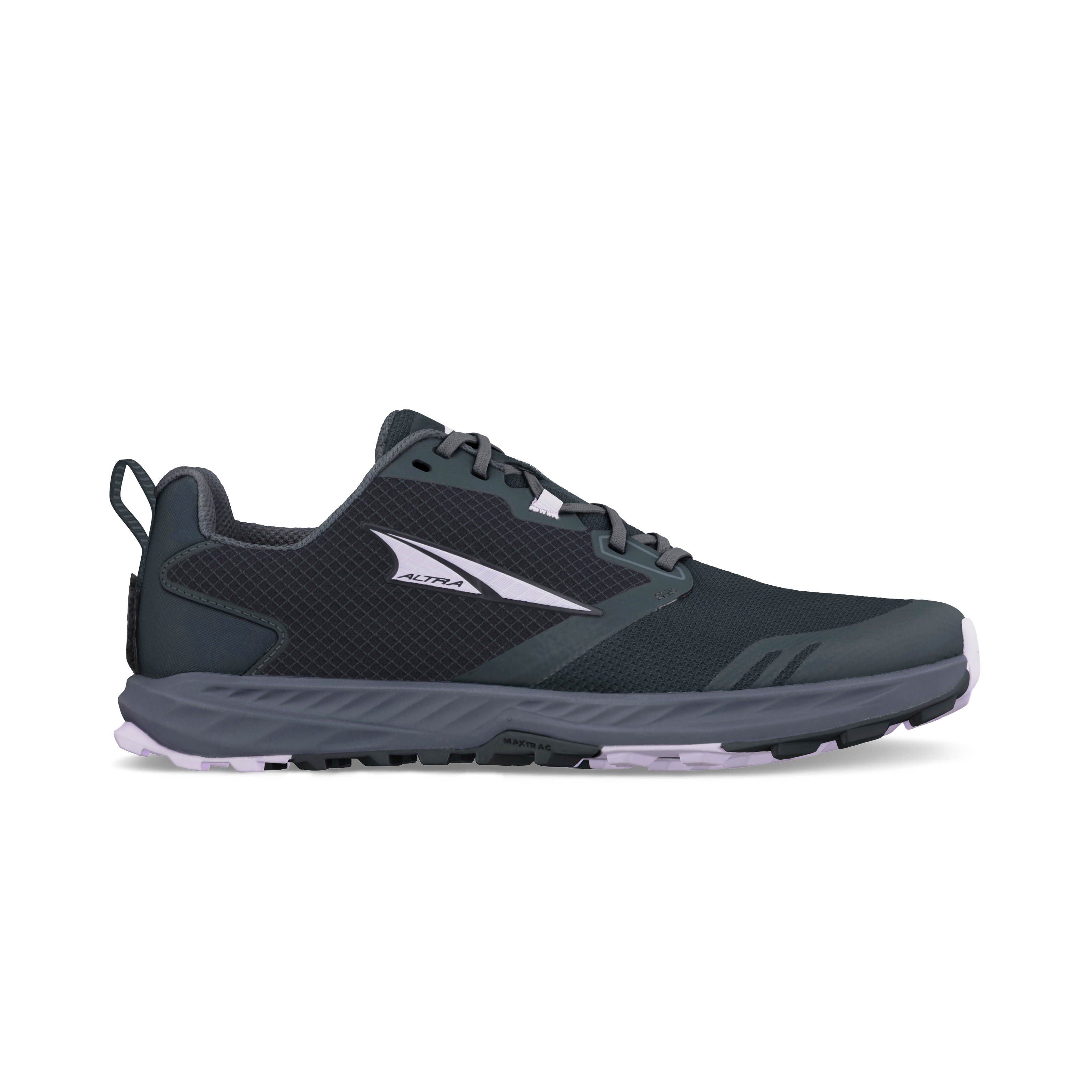 Black Altra Superior 7 athletic shoe with gray accents and white sole.