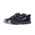 Black and gray trail running shoes with white Altra logo and cushioned soles.
