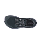 Black Altra Women's Superior 7 athletic shoe with gray laces and breathable mesh upper viewed from above.