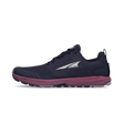 Dark blue Altra Women's Superior 7 running shoe with white logo and purple cushioned sole.