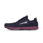 Dark blue Altra Women's Superior 7 running shoe with white logo and purple cushioned sole.