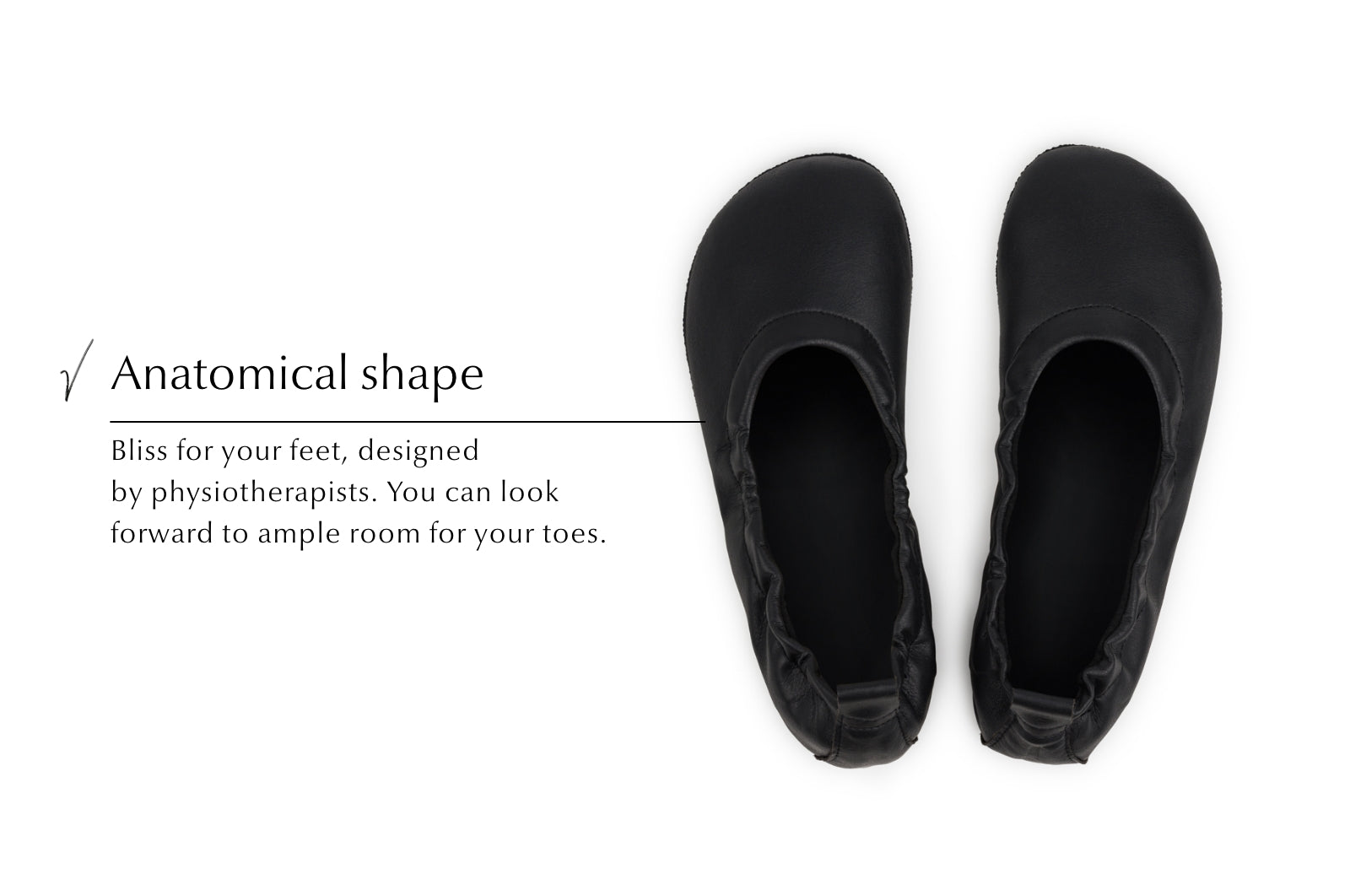 Barefoot dress shoes Chic black
