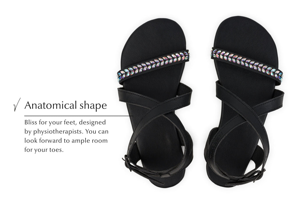 barefoot sandals Hava Preciosa black