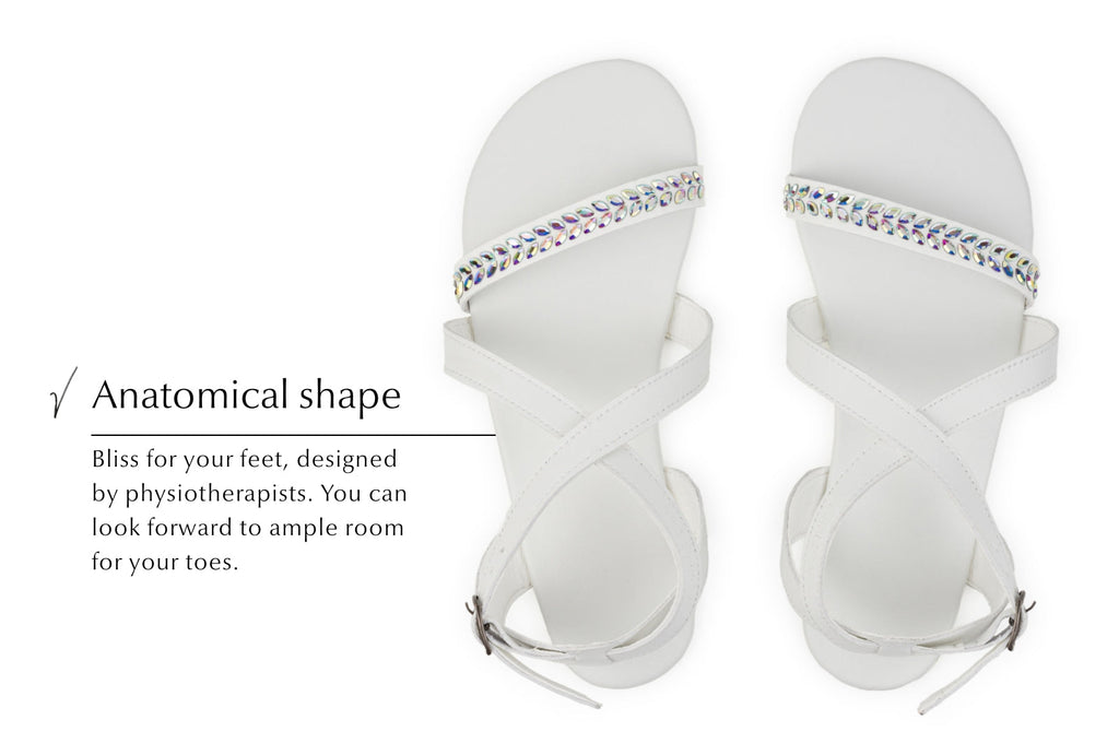 barefoot sandals Hava Preciosa white