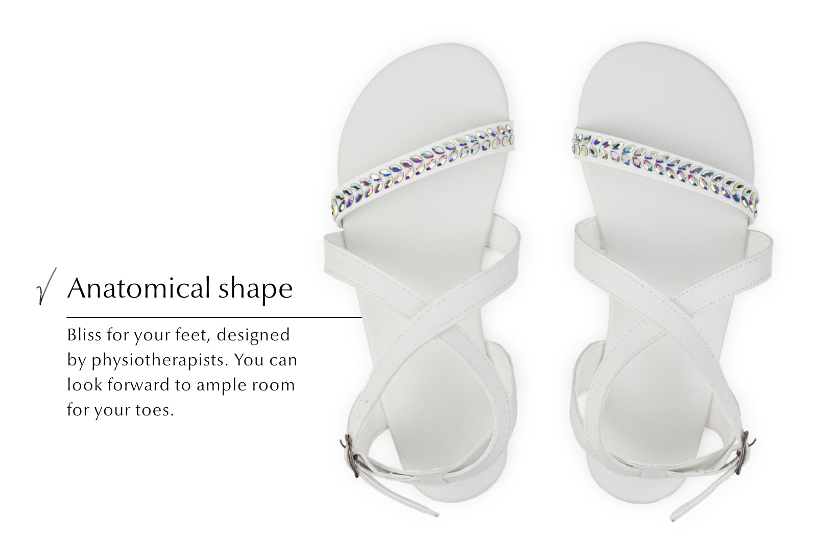 barefoot sandals Hava Preciosa white